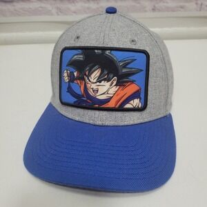 Dragonball Z‎ Goku Patch Snapback Baseball Cap Hat Adjustable Blue Gray